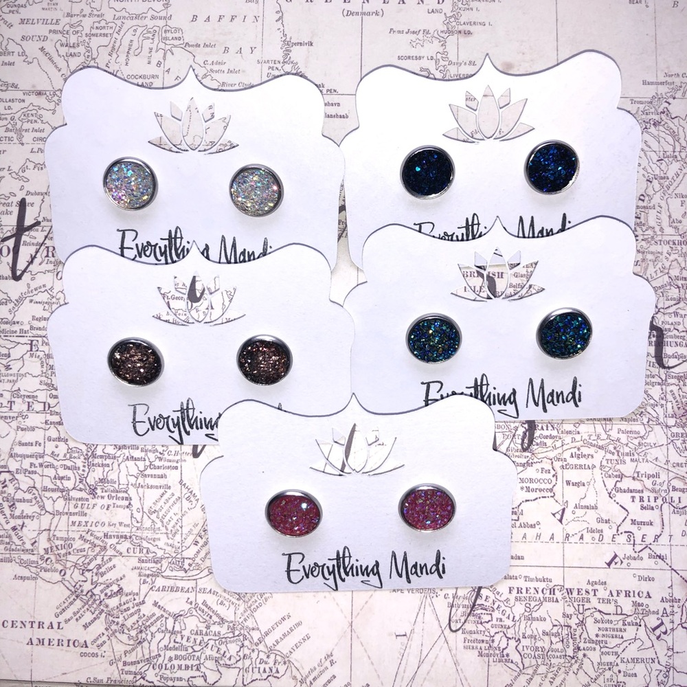 New! Handmade druzy earrings